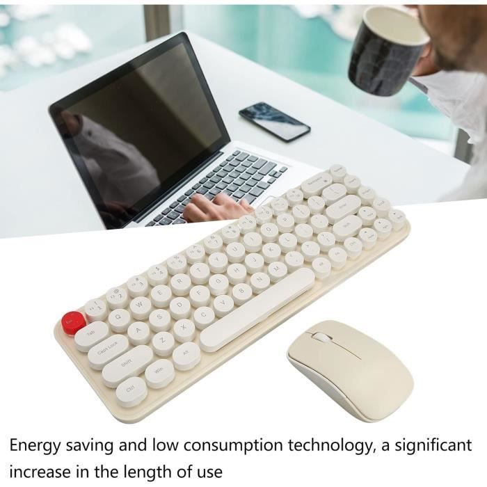 VBESTLIFE Clavier Et Souris Sans Fil Clavier Souris Combo Sans Fil 2.4G