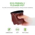 Jardiniere - DOITOOL - Pots de fleurs en plastique pour plantes - Marron - léger-2