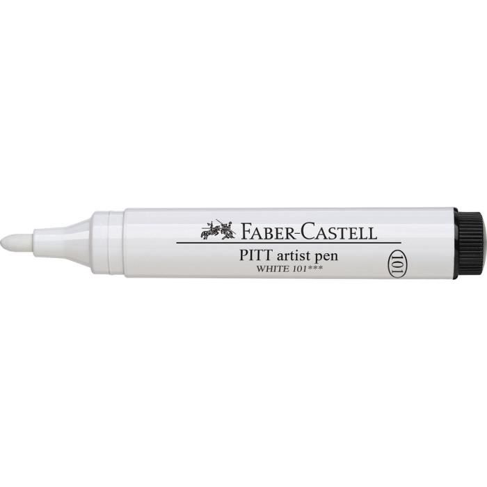 Feutre à dessin - Pointe pinceau - Blanc - Pitt Artist - Faber-Castell -  Achetez maintenant