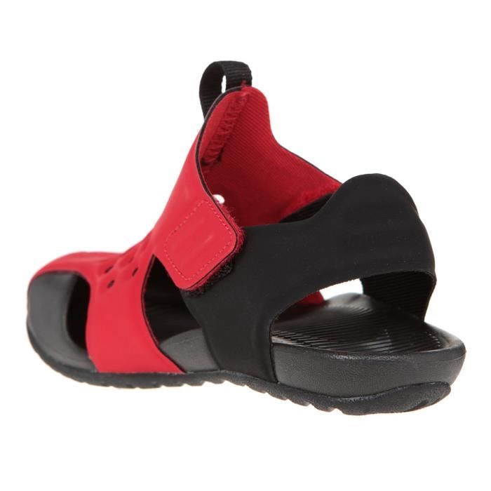 NIKE Sandales Sunray Protect 2 Gar on Noir et rouge
