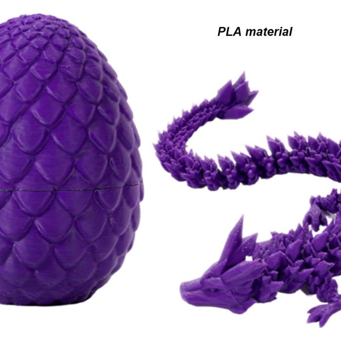 Œufs de dragon imprimés 3D, jouets phosphorescents pour enfants et adultes, pour décoration de bureau (dieu dragon noir, pièces, 1