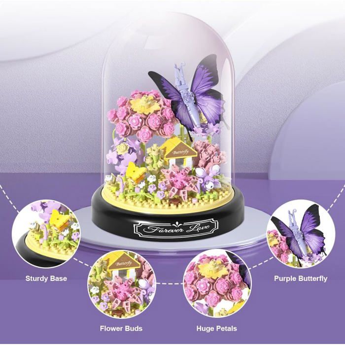 Ensemble de construction Bouquet, comprenant un vase et une plante, idéal pour la décoration de la maison et du bureau, cadeau à faire soi-même. | Leroy Merlin Ensemble de construction Bouquet, comprenant un vase et une plante, idéal pour la décoration de la maison et du bureau, cadeau à faire soi-même. | Leroy Merlin
