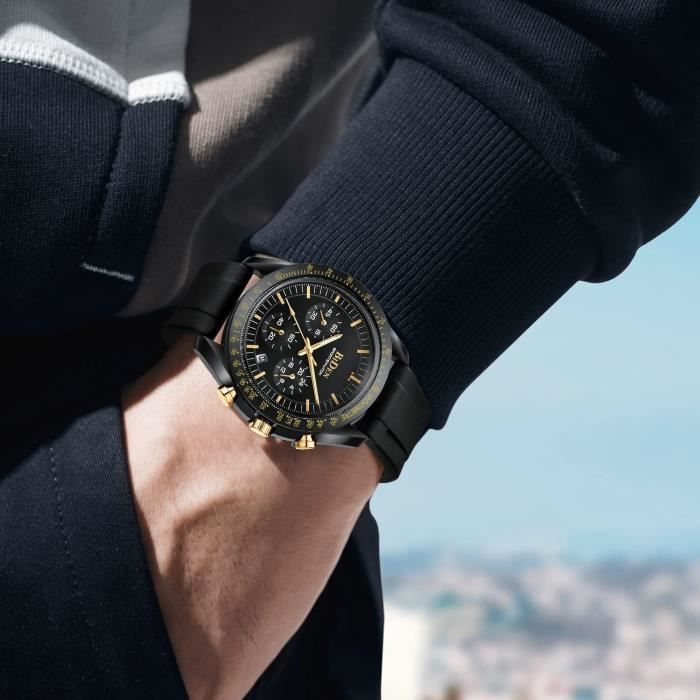 Montre homme online bracelet caoutchouc