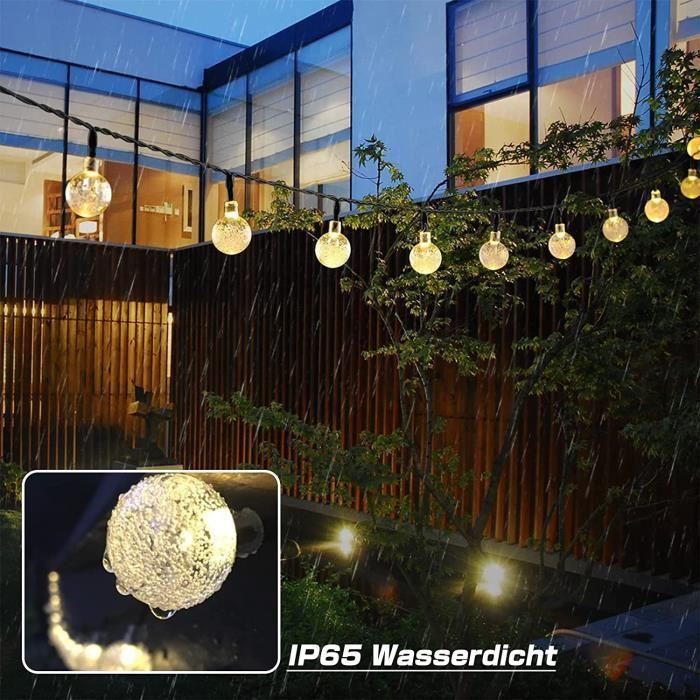 BESTA - Guirlande lumineuse solaire LED extérieur/intérieur, 8 modes et  guirlande lumineuse extérieure étanche pour balcon, jardin, arbres,  mariages, fêtes, terrasse - Eclairage solaire - Rue du Commerce