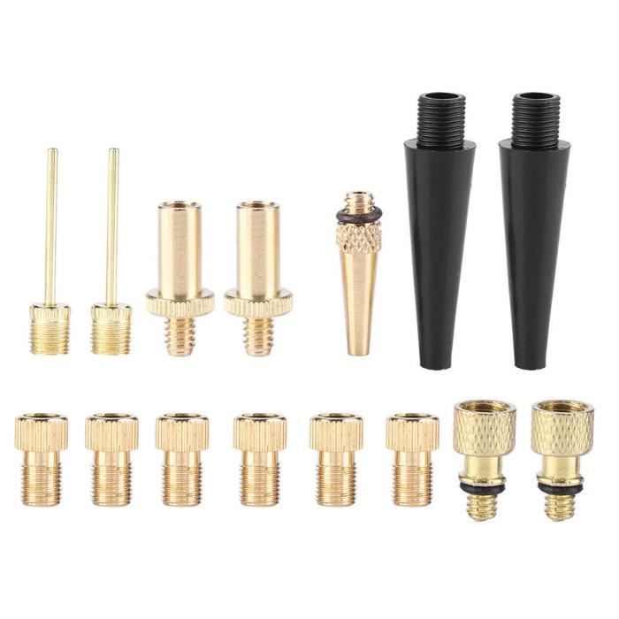 Lot De 6 Adaptateurs De Valve De Vélo En Cuivre Pur – Convertisseur Presta Vers Schrader Avec Chaîne Porte-Clés Pour VTT, Vélo, Trottinette Et Plus