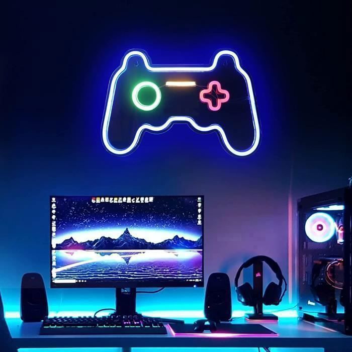 Enseigne LED Néon Console De Jeu - Décor Gamer USB - Pour Salon Et Chambre
