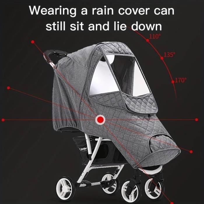 Housse de pluie universelle pour poussette, capote de pluie pour poussette,  fenêtre d'accès confortable, bonne circulation de l'air - Cdiscount  Puériculture & Eveil bébé