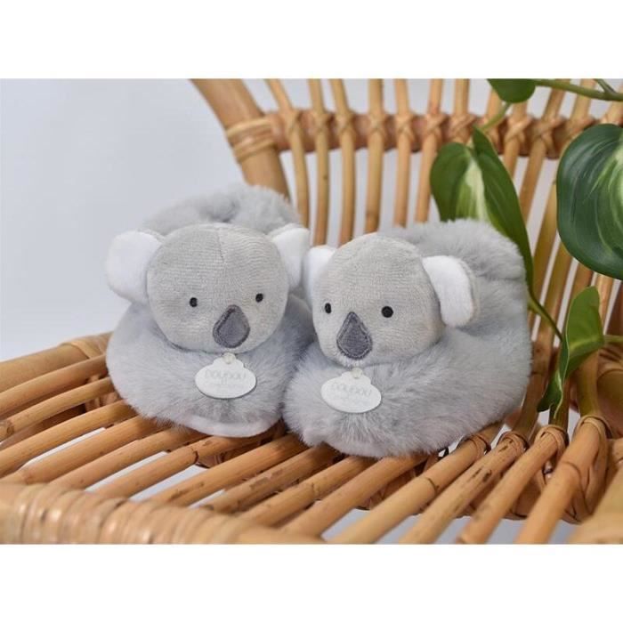 Chaussons bébé avec hochets Yoca le koala - 0/6 mois