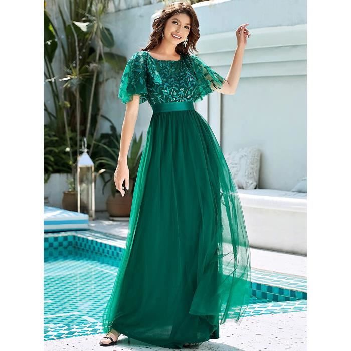 Robe vert online foncé mariage