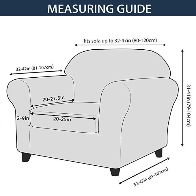 Housse De Fauteuil 1 Pièce En Velours Extensible - Pour Fauteuil à Haut Dossier Avec Accoudoirs, Protection Anti-taches