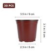 Jardiniere - DOITOOL - Pots de fleurs en plastique pour plantes - Marron - léger-3