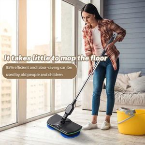Balai Rotatif Sans Fil Rechargeable - Laveuse électrique, Nettoyage Sol, Pratique Et Polyvalent