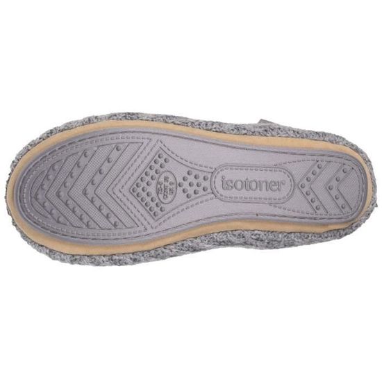 Chaussons Bottillons Isotoner Femme - Tricot Et Nœud Satin - Confort Hiver - Lavable Machine