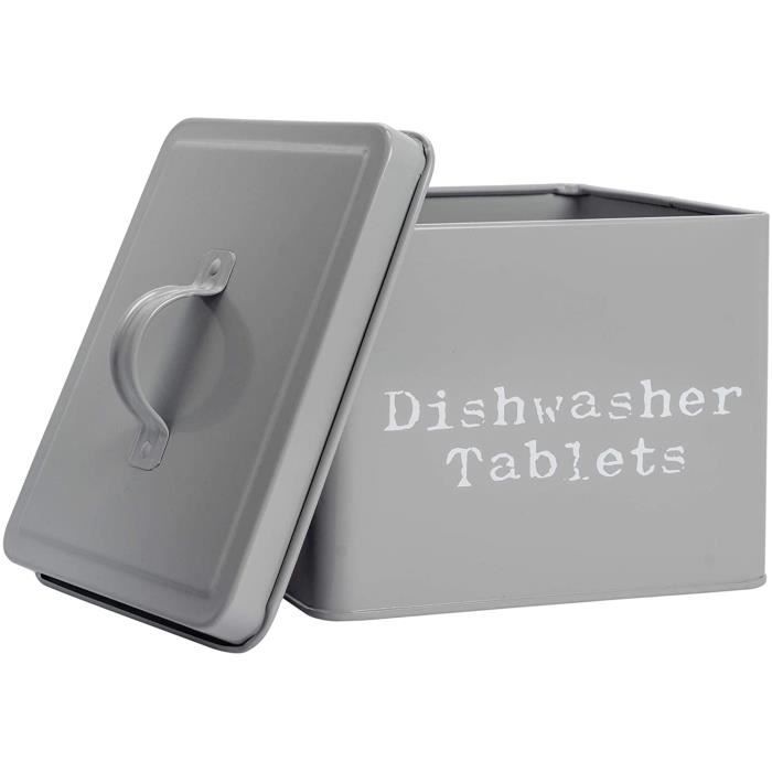 Boîte métal pour pastilles de lave-vaisselle