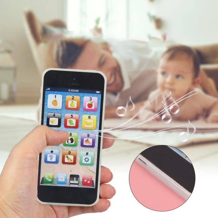 Téléphone Jouet En Plastique Rouge à Cadran, éducatif Pour Garçons Et Filles, Jeu D'imitation Avec Touches Numériques