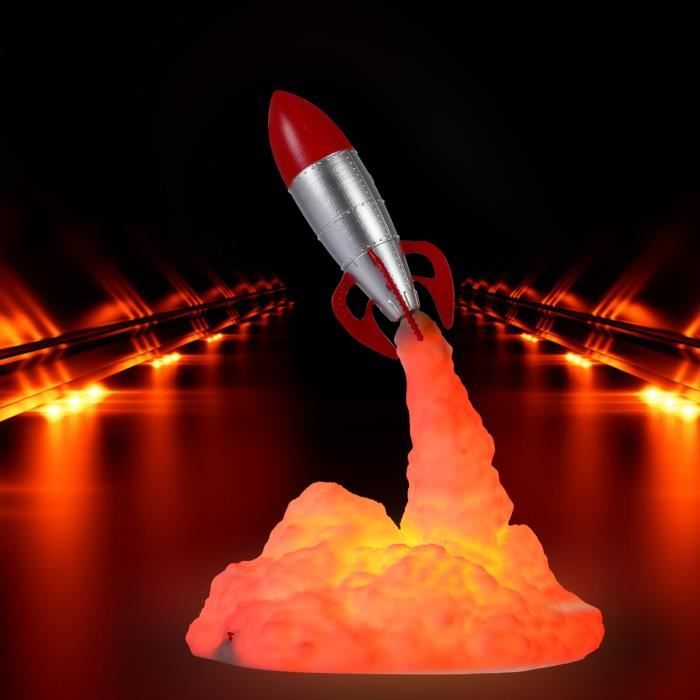 HURRISE lampe fusée Lampe de fusée d'impression 3D Lampe de chevet  innovante Lampe de table de chevet USB Charge LED Veilleuse - Cdiscount  Maison