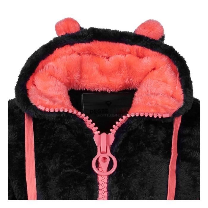 Blouson polaire capuche femme Marque Noir Sports d hiver