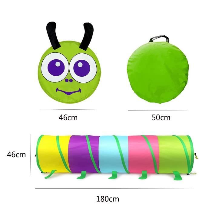 Tente de jeu pour enfants avec tunnel rampant coloré - COLAXI - Kids up