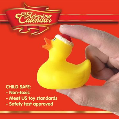 Calendrier De L'Avent Canards 2024 – 20 Canards En Caoutchouc + Accessoires – Jouets De Bain Et Déco Noël – Cadeau Créatif Enfant