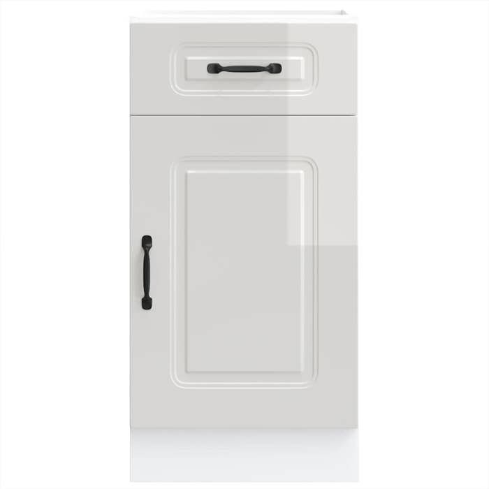 VidaXL Armoire De Cuisine Porto Blanc - Meuble D'Évier Avec Tiroir, Bois D'Ingénierie 60x46x81.5 Cm