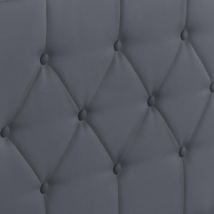 Lit Coffre Double Austin 140x190 Cm | Blanc | Rangement Intégré | Tête De Lit Capitonnée | Sommier Lattes Bois