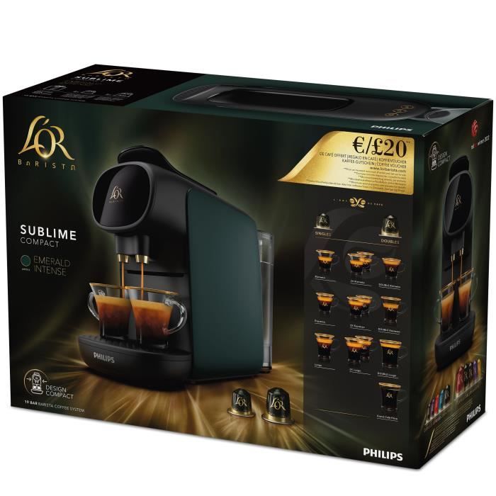 Machine à café à capsules L'OR BARISTA Philips LM8012/10 + 9 capsules,  Double espresso ou deux espresso à la fois, 19 bars, Beige - Cdiscount  Electroménager
