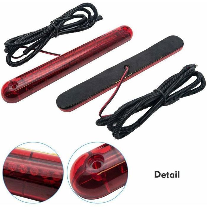 Feu Stop Led Feu stop 24 LED 12V, montage en hauteur, rouge - Cdiscount Auto