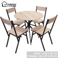 Ensemble table et chaises Dock - Noir - Rectangulaire - 6 personnes - Style contemporain-0