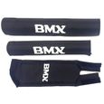 HZB jeu de coussins BMX junior polyester noir 3 pièces-0
