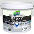 4,5 kg Gris très clair - RESINE EPOXY Peinture sol Garage béton - PRET A L'EMPLOI - Trafic intense - Etanche et résistante-0