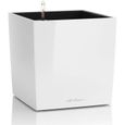 Pot de fleur - LEC - Cube Premium 50 - blanc brillant - résistant aux intempéries et aux UV-0