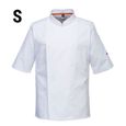 Veste de cuisine à manches courtes MeshAir Pro - Blanc - Taille : S - GGMGASTRO-0