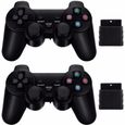 2 X Manette sans fil pour Sony Playstation 2, PS2, PSTwo - 2.4 Gz-0