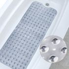 Tapis de Bain Antiderapant de Sécurité 100 x 40 cm - KENLUMO - Gris - Convient pour Baignoires et Douches