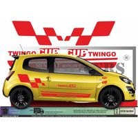 Renault Twingo Cup  - ROUGE - Kit Complet  - Tuning Sticker Autocollant Graphic Decals