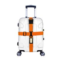 Orange - Sangle croisée pour bagages, qualité supérieure, valise de voyage Nylon, réglable, 3 chiffres, verro