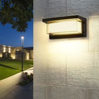 Utoopie 1pcs Applique Murale Interieur/Exterieur 18W, Applique Murale LED Blanc Chaud Lampe Murale Etanche IP65 Applique Pour