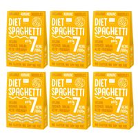 DIET-FOOD Spaghetti Shirataki Konjac BIO à Faible Teneur en Glucides, Végan, sans Gluten, Cétogène, Nouilles Instantanées 6 x 385 g