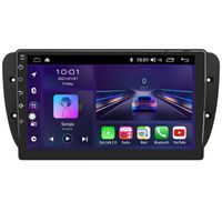 Junsun Autoradio Android 12 2Go+64Go pour Seat Ibiza 6j 2009-2013, 9 pouces Écran avec Carplay GPS Bluetooth Android Auto RDS WiFi