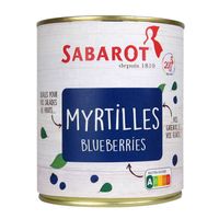 Myrtilles en conserve boîte de 310g Sabarot