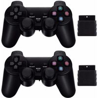 2 X Manette sans fil pour Sony Playstation 2, PS2, PSTwo - 2.4 Gz