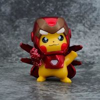 Pikachu cos Avengers Alliance Iron Man, modèle de jouet fait à la main Magic Digimon