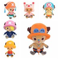 SARZI One Piece Tony Chopper Peluche, 9,8" Chapeau Orange en Peluche pour Cadeaux de décoration de Chambre d'enfants