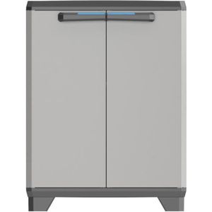 ETABLI - MEUBLE ATELIER KETER | ARMOIRE BASSE LINEAR, Noir / Gris / Bleu, 