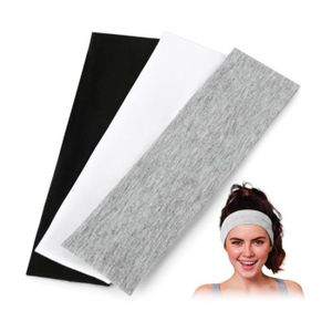 2 Pièces Bandeaux De Cheveux Élastique Antidérapant Unisexe