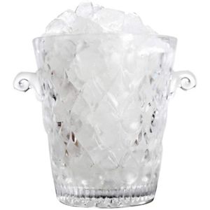 Seau à glace seau à glace en verre à vin seau à Champagne en cristal portable conteneur à glaçons transparent refroidisseur à vin 