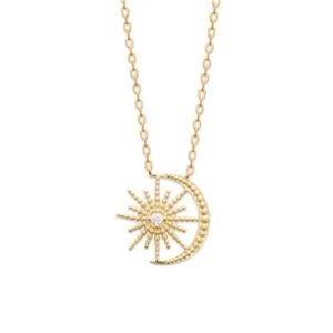 Pendentif Croix En Zirconium Plaqué Or 18 Carats - Bijou Femme Garanti