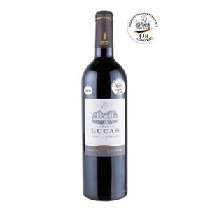 VIN ROUGE Château Lucas, AOC Lussac Saint-Emilion 2016 - Grand Vin Rouge de Bordeaux - Médaille d'Or Vignerons Indépendants -75 cl