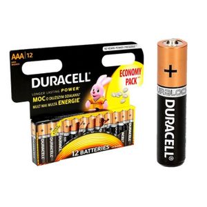 PILES DURACELL R3/AAA LR03 12x piles/ batterie alcalines