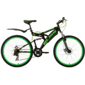 VTT VTT tout suspendu 26'' BLISS vert KS Cycling - 21 vitesses - cadre semi-rigide - freins à disque - adulte